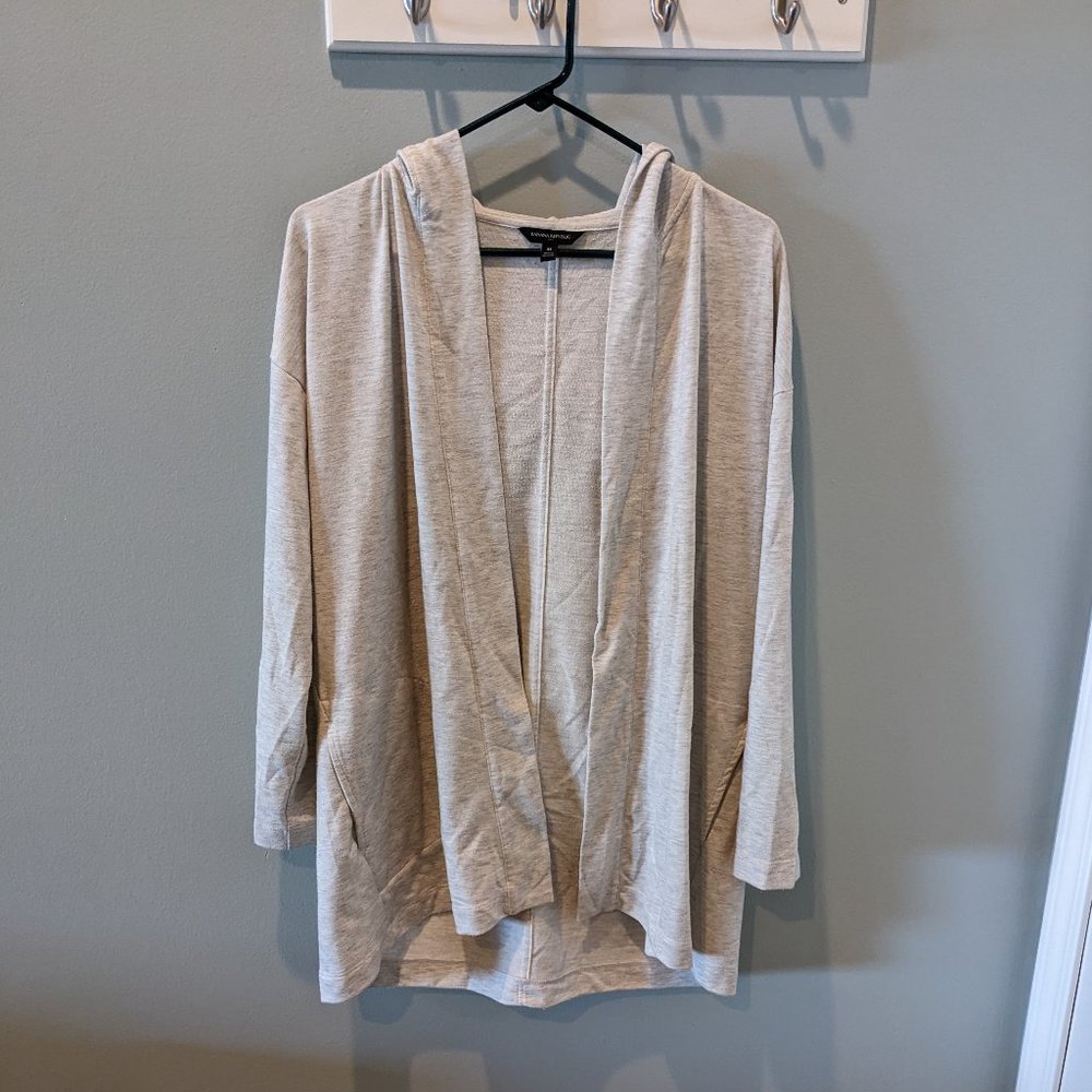 Banana Republic Active Hooded Cardigan, Gray M